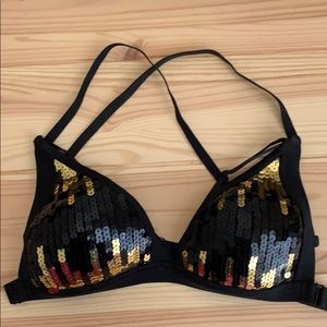 Bandurska polewear strappy sequin bra